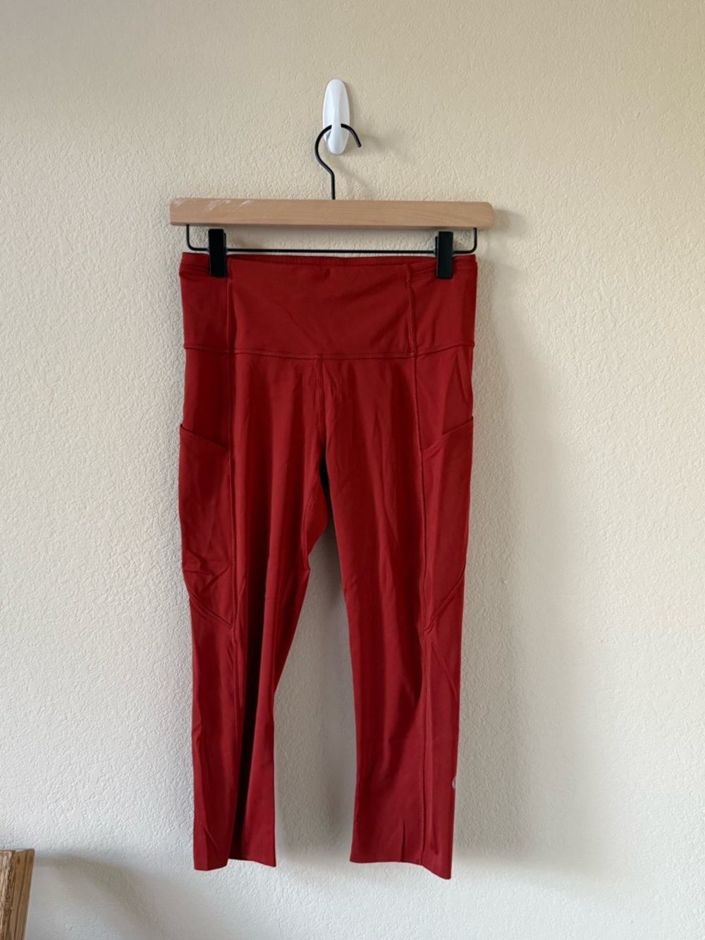Lululemon Wunder Train Cropped Leggings in Orange